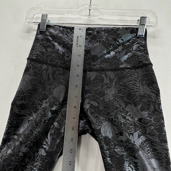 Lululemon Wunder Under Hi-Rise Tight Women 4 Stretch Breathable Black Iridescent - Picture 11 of 14